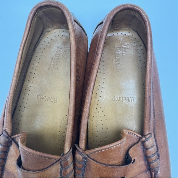 Allen Edmonds Winthrop Brown Leather Penny Loafer Mens Size 9 D Dress Shoes